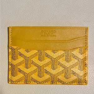 Goyard Saint Sulpice Mustard Yellow Card Holder